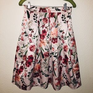 A-line flower skirt